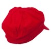 Circle Mario and Luigi Embroidered Cotton Newsboy Cap - Red
