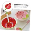 Ciieeo 1 Set Creative Fruit Themed Ceramic Bowl and Spoon