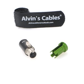 TA3F 3 Pin Female Mini XLR Original Connector Low-Profile for Audio Microphone Cable Alvin’s Cables|Green