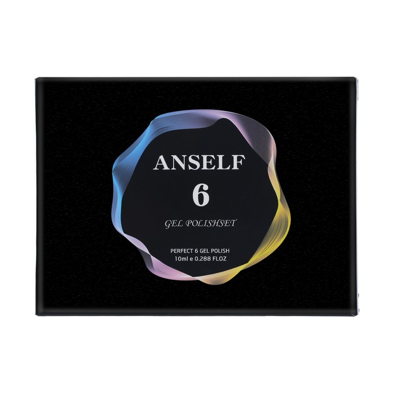 Anself 6PCS/Set Gel Nail Polish Set Multi-colors Odorless Long Lasting