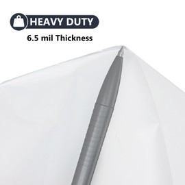 Clear Plastic Dust Collector Replacement Bag Fit 20-Inch Diameter Filter Drums, Upgraded Heavy-Duty Woodworking Bags, 20” Dia X 43” Length X 6.5 Mil x 5-Pack