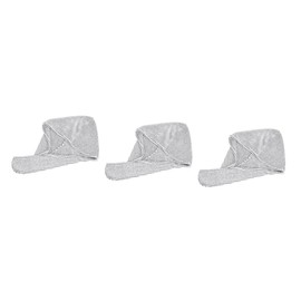 Beavorty 3pcs Bamboo Carbon Fiber Hair Drying Cap Fast Dry Hair Towel Absorbent Cap Towels for Bathroom Travel Essential