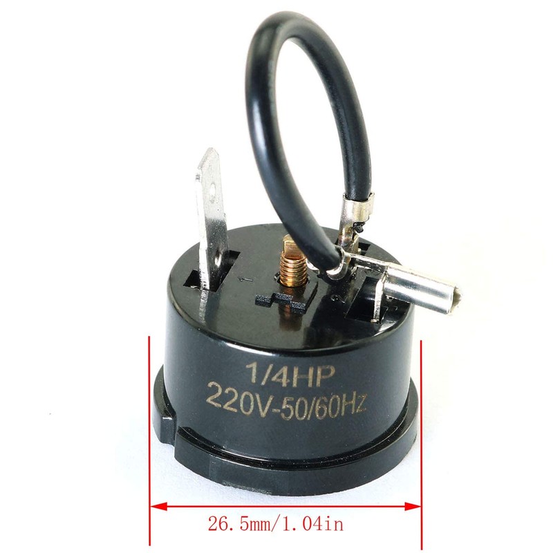 MEETOOT 2pcs 1/4HP-180W Refrigerator Thermal Overload Protector Compressor Replacement Part