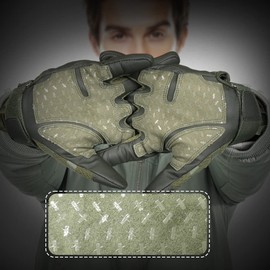 AXBXCX Touch Screen Motorcycle Tactical Gloves for Men Women Airsoft Paintball Motorbike Full Finger Gloves Green L