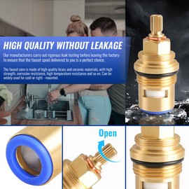 2 Pack Replacement Ceramic Cartridge for Grohe 45887000 45888000, Bathroom Sink Faucet Cartridge Replacement Parts 3/4-Inch Use for Wall Mount Valves and Roman Tubs (45888000&45887000 2pcs)