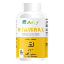 🍊💊 Wellthy Vitamina C 360 Caps | Inmunidad, Energía & Antioxidante ⚡🛡️