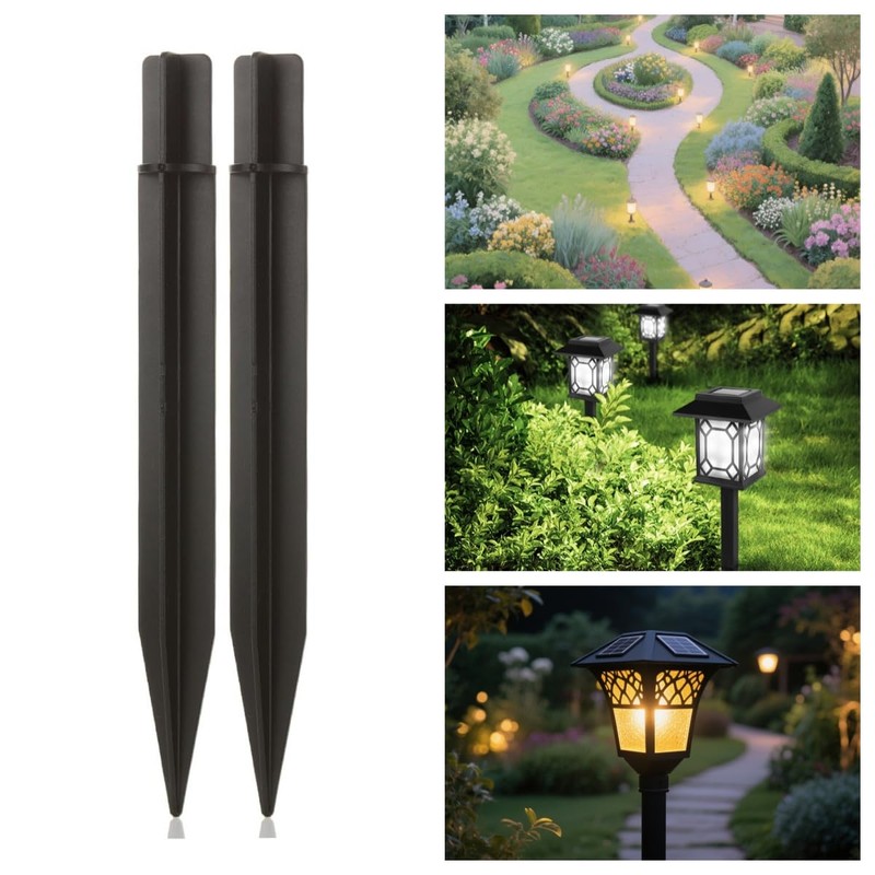 8.25" Reinforced ABS Plastic Solar Ground Spikes - Durable Solar