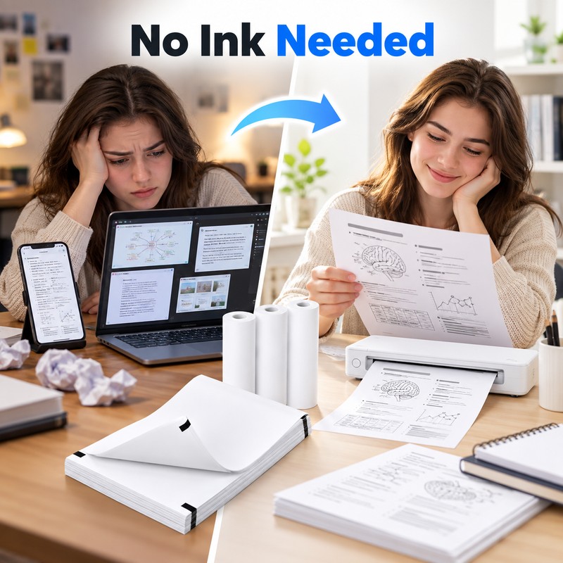 A4 Thermal Paper 210 × 297mm – BPA-Free Inkless Printing