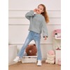 Imily Bela Girls Sweaters Kids Casual Bell Sleeve Knit Pullover
