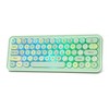 Wired RGB Creamy Typewriter Keyboard. 65 Percent Retro LED Membrance