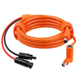 XRDS -RF Solar Panel to DC 8mm Adapter Cable 6FT, Solar Connector to DC7909/8020 Male Plug Extension Cord, 12AWG+14AWG Tinned Copper Wire Compatible with Portable Power Station