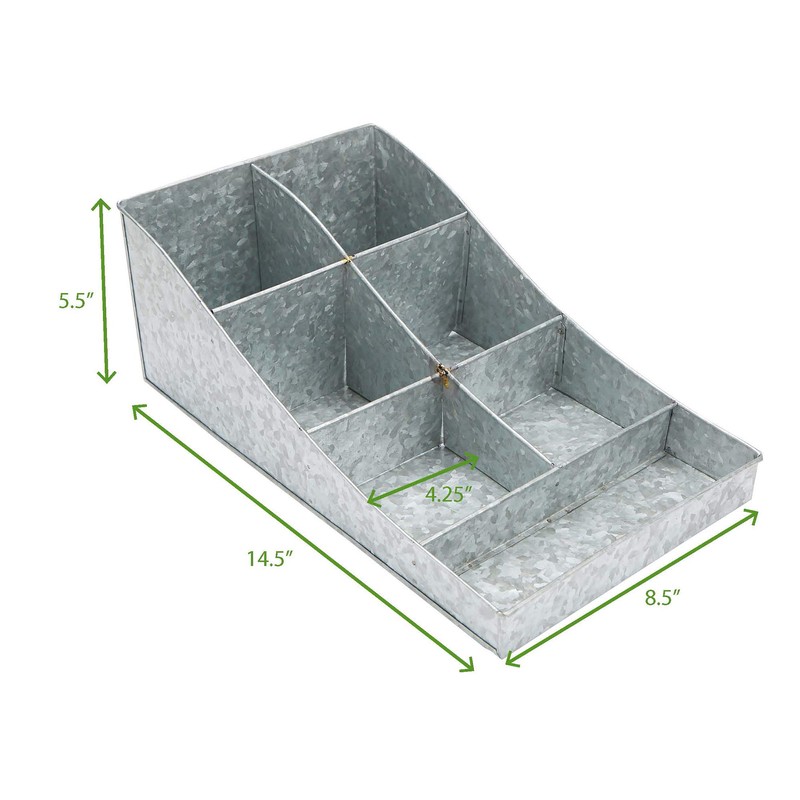 Mind Reader Trove Coffee condiment organizer, One Size, Silver Metal