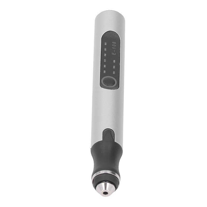 Electric Engraving Pen Set Mini Silver 10W USB Rechargeable Engraving