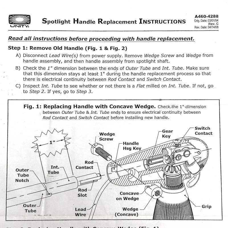 Unity U-6701-0590 Spotlight Handle for Ford Interceptor Sedan Taurus 2011-2016
