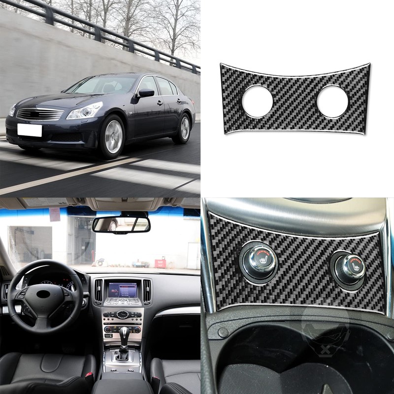for Infiniti G37 Sedan 2010-2013 Carbon Fiber Black Stickers Car