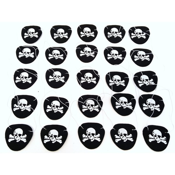 Pirate Eye Patches, Pirate Party Eye Patches, By Dondor (24 pack)