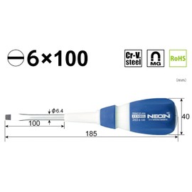 Vessel neon Screwdriver -6 * 100 (No. 265)
