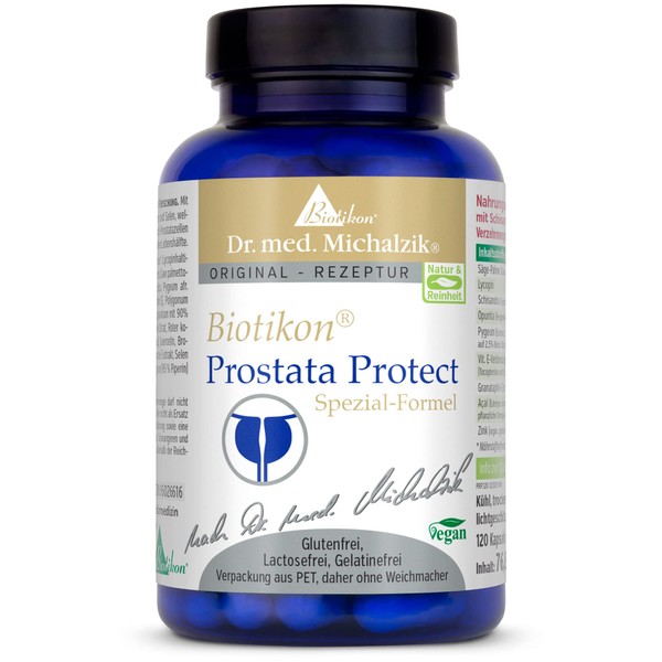 Prostate Protec Dr. Michalzik – High Quality Formula, Important Vital Substances in High Concentration, Saw Palmetto Extract 10:1, Pumpkin Seed Extract 50 mg – No Additives BIOTIKON®