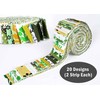 Soimoi 40Pcs Block Print Precut Fabrics Strips Roll Up 1.5x42inches