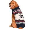 Chilly Dog Navy Vail Dog Sweater (Large)