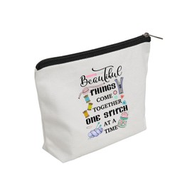 WZJHCL Sewing Lover Gift Sewing Makeup Pouch Bag Quilter Survival Kit Quilting Cosmetic Kit Bag Seamstress Storage Pouch Bag (Sewing)