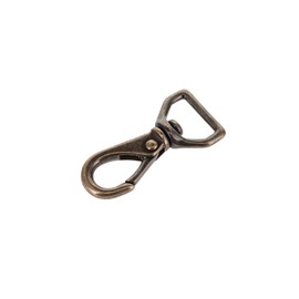 220 Antique Brass, Mini Swivel Lever Snap, Solid Brass-LL, 1/2"