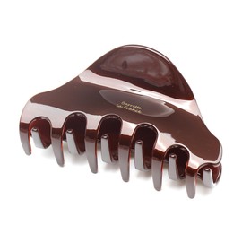 QinGoo Medium Hair Clip, Hair Clip, Firmly Curled, Adult Hair Accessories, Cute, Korean, Women's, 1 Piece (3.4 x 4.7 inches (8.7 x 4.7 cm), Coffee)