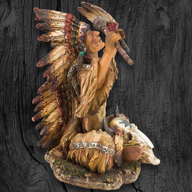 United Cutlery Native American Chief Resin Sculpture | Beautiful Home