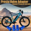 MEAJOO 2PCS Presta Valve Adapter, Aluminum Convert Presta to Schrader