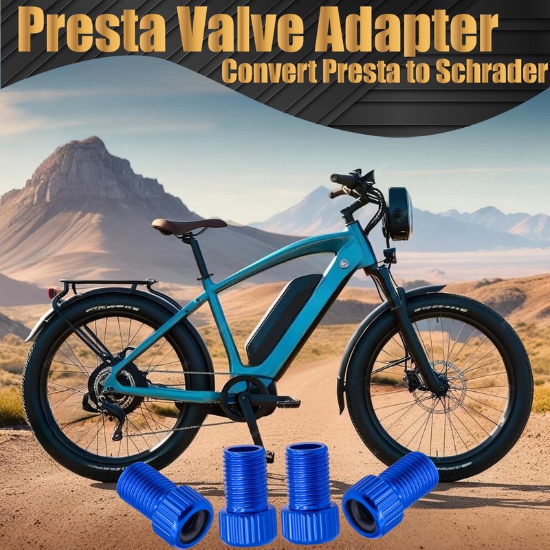 MEAJOO 2PCS Presta Valve Adapter, Aluminum Convert Presta to Schrader