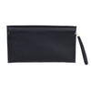 Girly Handbags Womens Italian Genuine Leather Envelope Clutch Bag (Black)