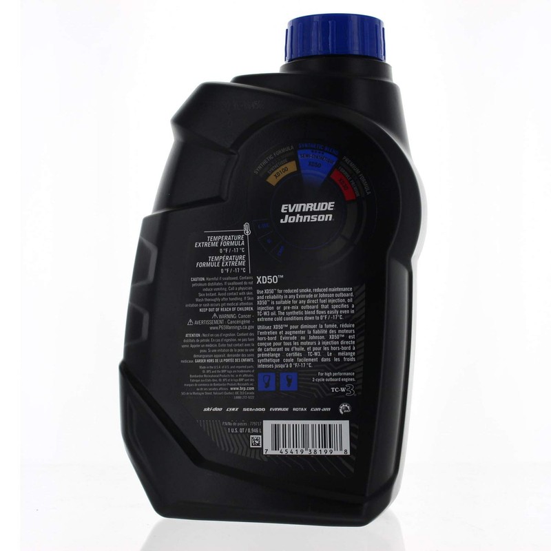 Johnson Evinrude OMC New OEM XD50 Synthetic Outboard Oil Quart,