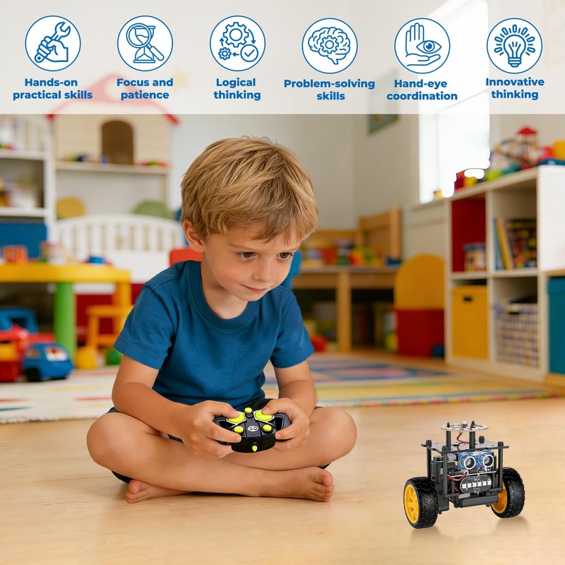 Elfew STEM Robot Car Toys for Kids 8-13, Robot Building