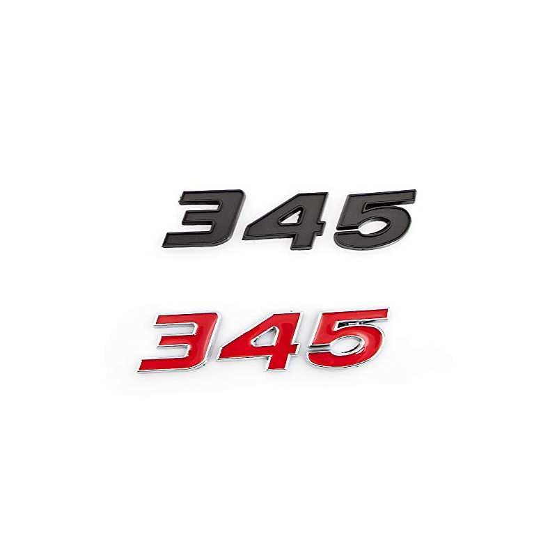 2Pcs 345 Emblems 3D Nameplate Premium Car Badge Decal Replatement