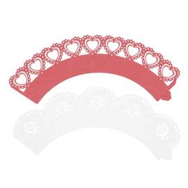 PME Valentine's Day Cupcake Cases - Vintage Lace (Pack of 12)