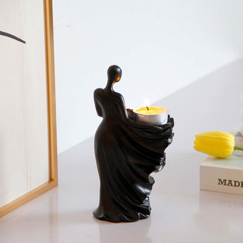 Figures Candle Holder Handmade Literary Female Form Stable Base Realistic