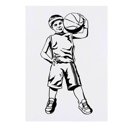 'Basketball Boy' Temporary Tattoo - Water Resistant, Skin-Safe, Non-Toxic Transfer (TO00043960)