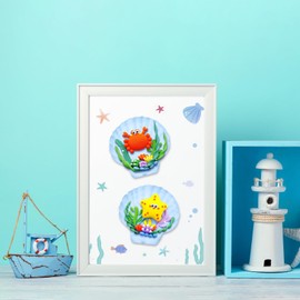 LOHAME Shells for Painting, Children's Shell Colouring, Craft Set, Shell Painting, DIY, Sea Theme Painting Set, Creative Gifts for Children, Girls, Boys, Sea Party, Children's Birthday Party