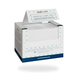 Nat.&Co. Derma Care Pro 100% USDA - Toallas faciales extra grandes de grado profesional - Toalla de base biológica, toallitas secas desmaquillantes, p