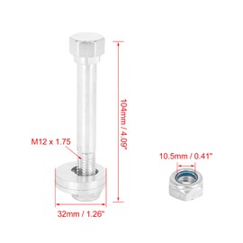 X AUTOHAUX Rear Axle Lower Control Arm Camber Adjust Cam Wheel Alignment Bolt for FORD Kuga Mk1 2.5 2008-2012 for FORD Focus Mk2 1.6 TDCi 2005-2011