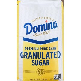 Domino Premium Pure Cane Granulated Sugar 64 oz / 4 Lb Bag