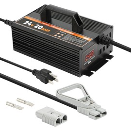 24V 20A Forklift Battery Charger, 24 Volt Forklift Charger Smart Automatic 24V Battery Charger Lead Acid Battery 24 Volt Trickle Charger for Forklift, Golf Cart, Floor Scrubber