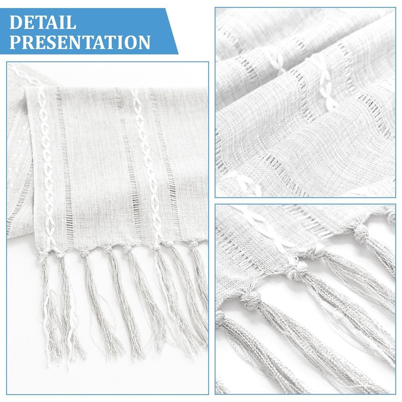 YSJCHEBS 1 Piece Tassel Table Runner, Table Runner Decoration in