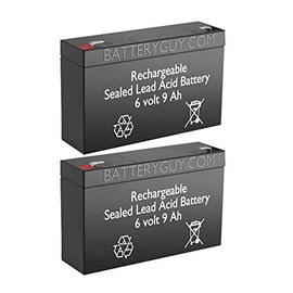 BatteryGuy 6V 9Ah SLA Batteries - BGH-690F2 (Rechargeable, High Rate) - Qty of 2