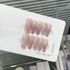 TENPAL Gradient Purple Press on Nails Long Almond Cat Eye