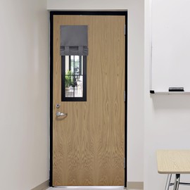 RYB HOME Classroom Door Window Cover, Blackout Shades for Classroom Windows and Doors Cover Lockdown Shades, Room Darkening Design Blocks Views, W 8 x L 36, 1 Panel, Grey