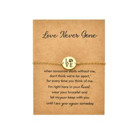 Comfort Gifts for Loss of Pet Sympathy Paw Print Cat Dog Memorial Bracelet for Womens Bereavement Condolence Remembrance Gift Lost Dog Death Deceased Gift for Grieving Cat Owner Pet Pass Away Funeral