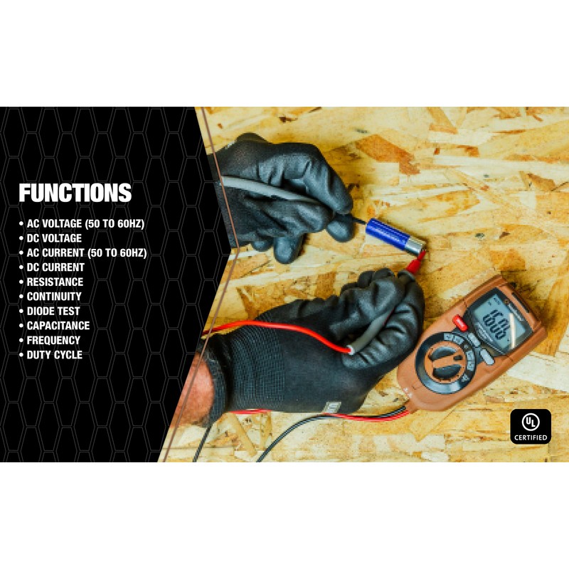 Southwire Multimeter Compact 3-in-1 - Built-In Voltage Detector & Flashlight