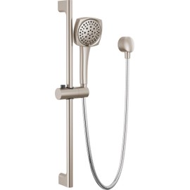 Peerless Ezra 6-Setting Slide Bar Hand Held Shower with Hose, Brushed Nickel Handheld Shower Head, Slide Bar Hand Shower, Handheld Shower, Detachable Shower Head, Brushed Nickel P62471-BN