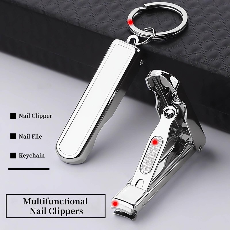 Folding Nail Clippers Portable Nail Clippers with File, Ultra Sharp,